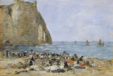 Wäscherinnen am Strand von Etretat, 1894